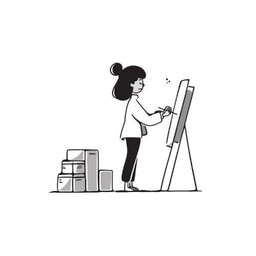 AI-Powered Notion-style illustration